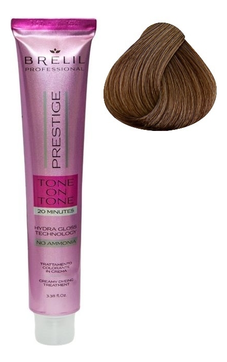 Купить Перманентная крем-краска для волос без аммиака Prestige Tone On Tone 100мл: 8/12 Холодный светлый блонд, Brelil Professional