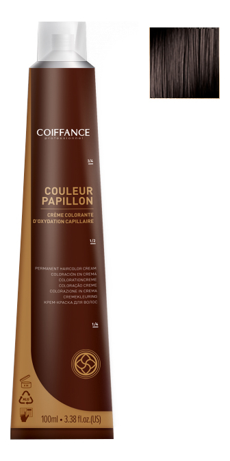 

Крем-краска для волос Couleur Papillon 100мл: 4.0 Шатен натуральный, Крем-краска для волос Couleur Papillon 100мл