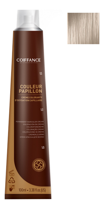 

Крем-краска для волос Couleur Papillon 100мл: 10.22 Светлый блондин интенсивный фиолетовый, Крем-краска для волос Couleur Papillon 100мл