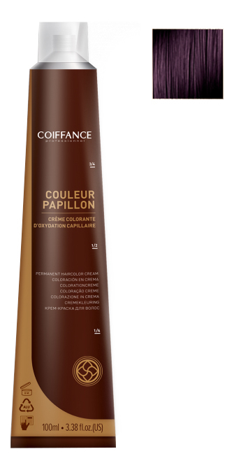 

Крем-краска для волос Couleur Papillon 100мл: 4.20 Шатен фиолетово-натуральный, Крем-краска для волос Couleur Papillon 100мл