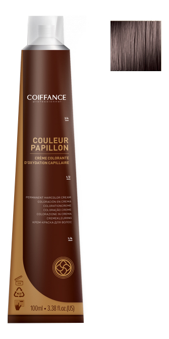 

Крем-краска для волос Couleur Papillon 100мл: 6.15 Темно-русый пепельно-махагоновый, Крем-краска для волос Couleur Papillon 100мл