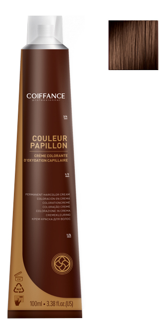 

Крем-краска для волос Couleur Papillon 100мл: 7.35 Русый золотисто-махагоновый, Крем-краска для волос Couleur Papillon 100мл