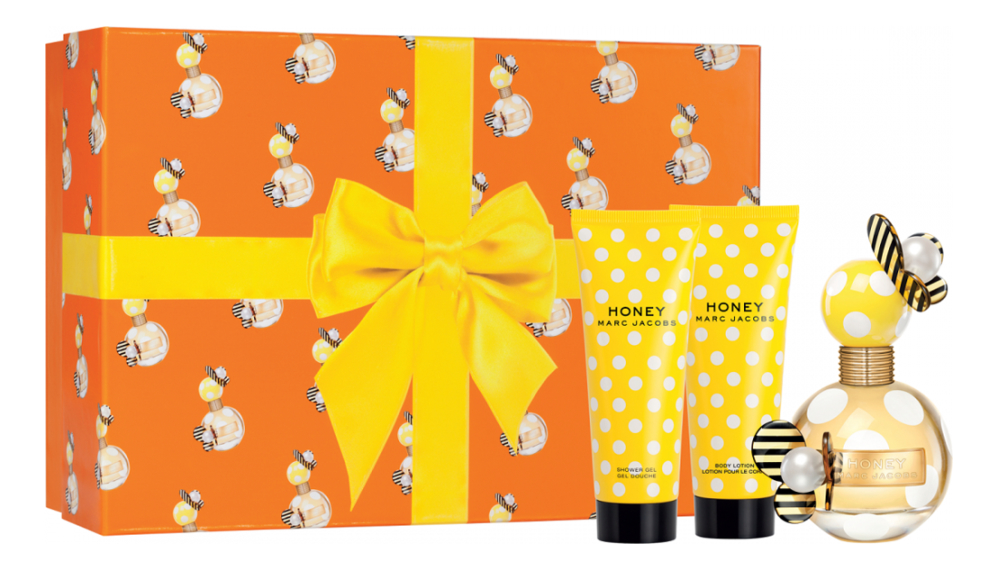

Honey: набор (п/вода 50мл + гель д/душа 75мл + лосьон д/тела 75мл), Honey