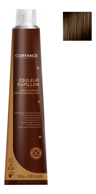 Крем-краска для волос Couleur Papillon 100мл: 7.77 Русый интенсивно-шоколадный от Randewoo