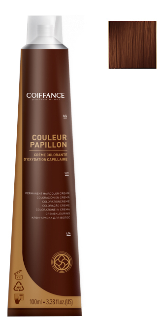 

Крем-краска для волос Couleur Papillon 100мл: 7.4 Русый медный, Крем-краска для волос Couleur Papillon 100мл