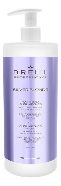 

Маска для волос Silver Blonde Sublimeches: Маска 1000мл, Маска для волос Silver Blonde Sublimeches