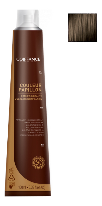 

Крем-краска для волос Couleur Papillon 100мл: 6.3 Темно-русый золотистый, Крем-краска для волос Couleur Papillon 100мл
