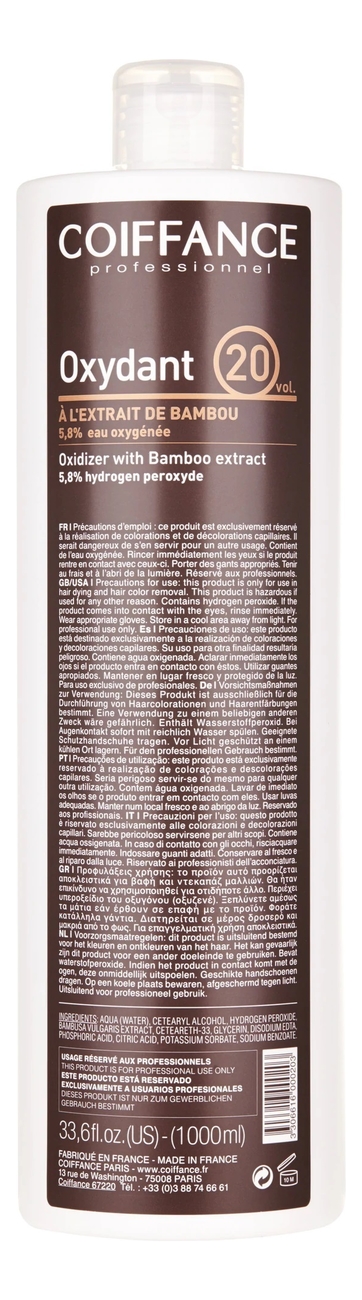 Крем-окислитель для краски Color Oxidising Cream 1000мл: Крем-окислитель 5,8%