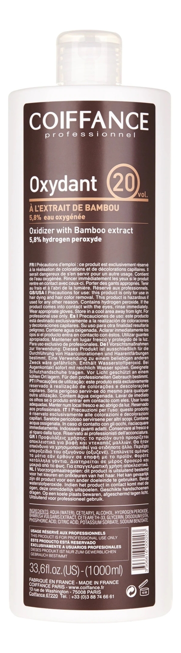 

Крем-окислитель для краски Color Oxidising Cream 1000мл: Крем-окислитель 5,8%, Крем-окислитель для краски Color Oxidising Cream 1000мл