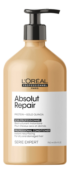 Восстанавливающий кондиционер для сильно поврежденных волос Serie Expert Absolut Repair Protein + Gold Quinoa: Кондиционер 750мл увлажняющий восстанавливающий кондиционер repair a03508 250 мл