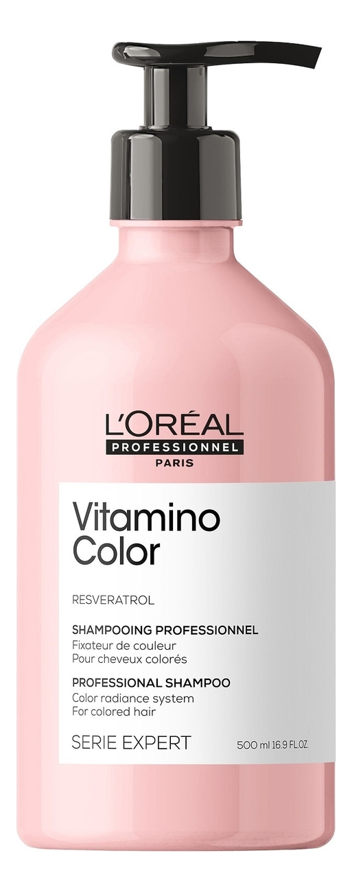 Шампунь для защиты цвета волос с ресвератролом Serie Expert Vitamino Color Resveratrol Shampooing: Шампунь 500мл картридж сменный барьер expert смягчение р231р00