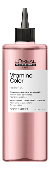 Концентрат для осветленных и мелированных волос Serie Expert Vitamino Color Resveratrol Concentrate 400мл концентрат для блеска мелированных и обесцвеченных волос serie expert blondifier gloss concentrate 400мл