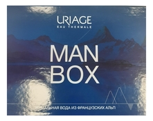 Uriage Набор для лица и тела Man Box 2022 (дезодорант 50мл + термальная вода 50мл + стик д/губ 4г + крем с медью и цинком 15мл + липидовосстанавливающий крем 50мл + крем д/рук 30мл)