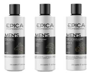 Набор Men's 3*250мл (гель для душа 3 в 1 + шампунь для волос с кондиционирующим эффектом + кондиционер для волос с охлаждающим эффектом)