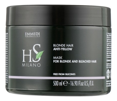 

Маска для осветленных волос против желтизны HS Milano Blonde Hair Anti-Yellow Mask 500мл