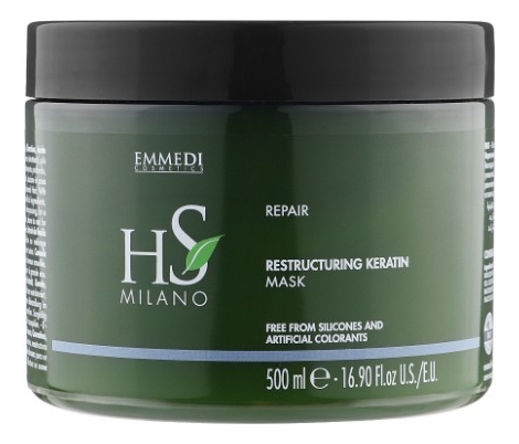 

Восстанавливающая маска для волос с кератином HS Milano Repair Restructuring Keratin Mask 500мл