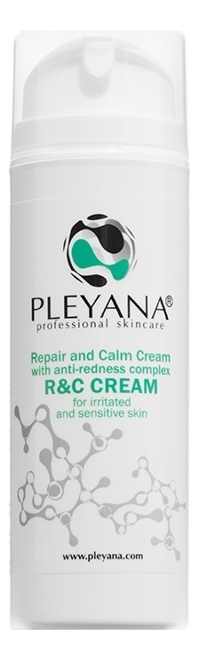 Купить Успокаивающий крем для лица с антикуперозным комплексом Repair And Calm Cream R & C Cream: Крем 150мл, Успокаивающий крем для лица с антикуперозным комплексом Repair And Calm Cream R & C Cream, PLEYANA