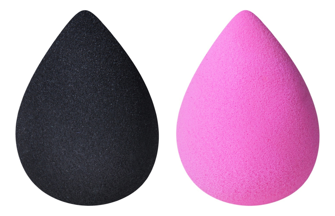 Спонж для макияжа Blender Makeup Sponge: Black+ Pink спонж для макияжа в наборе с корзинкой limoni blender makeup black sponge 1 шт