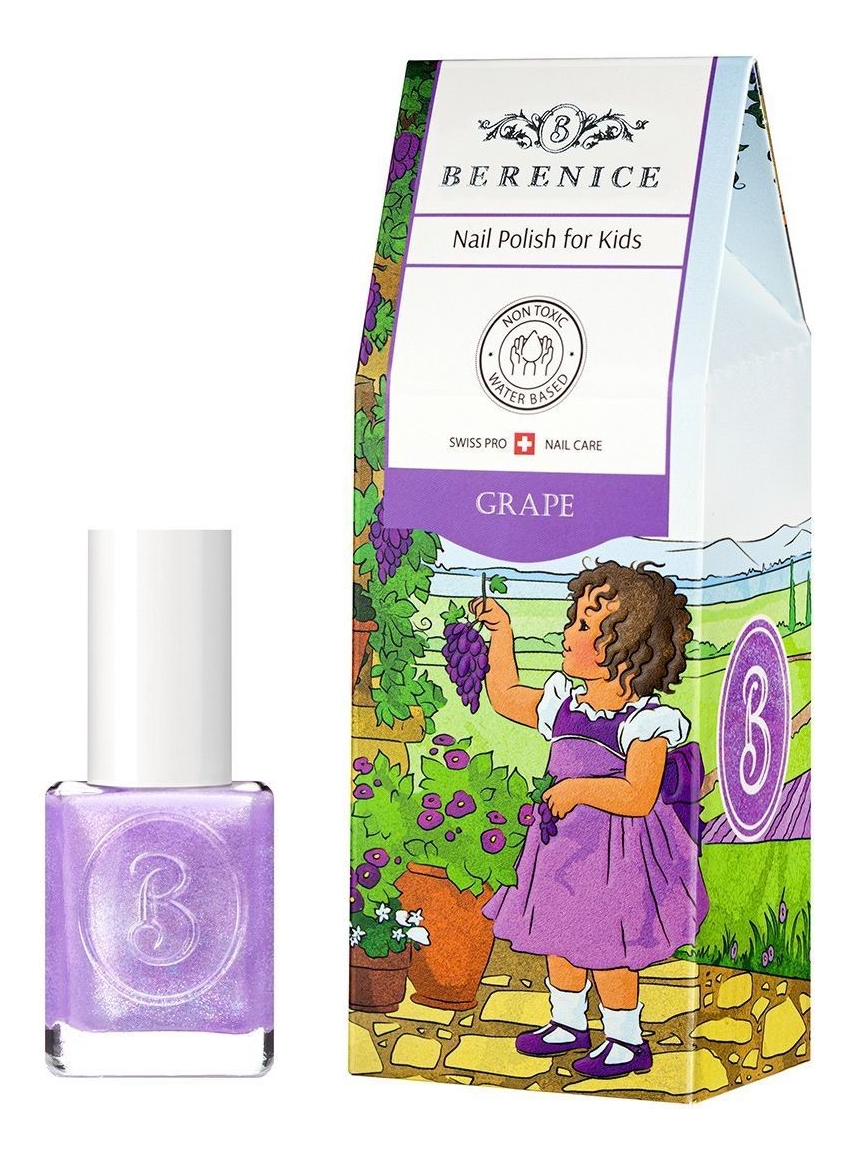 Детский лак для ногтей на водной основе Little Nail Polish For Kids 15мл: 02 Grape