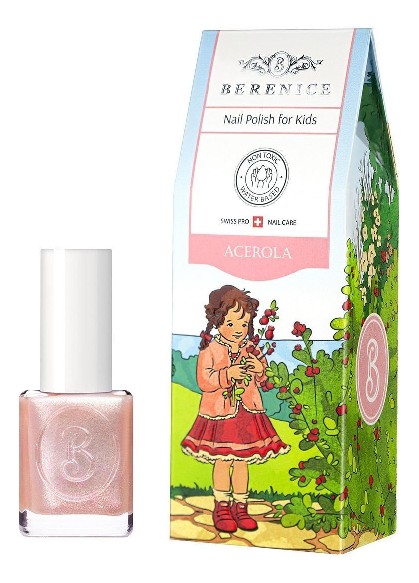 Детский лак для ногтей на водной основе Little Nail Polish For Kids 15мл: 03 Acerola детский лак для ногтей на водной основе little nail polish for kids 15мл 06 blueberry