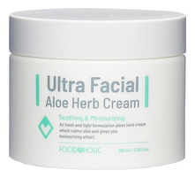 FoodaHolic Антивозрастной крем для лица с экстрактом алоэ вера Ultra Facial Aloe Herb Cream 100мл
