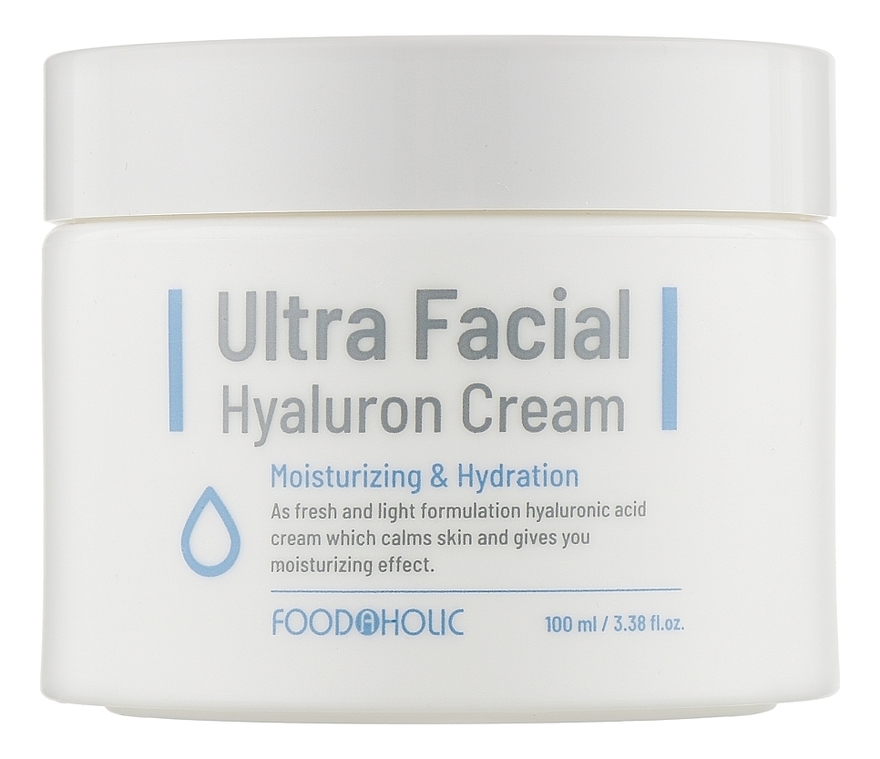 Купить Антивозрастной крем для лица с гиалуроновой кислотой Ultra Facial Hyaluron Cream 100мл, FoodaHolic