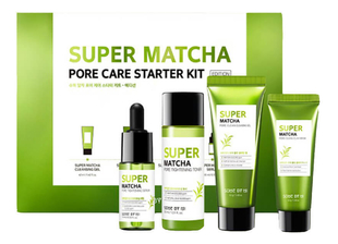 Набор для лица Super Matcha Pore Care (гель для умывания 42мл + маска 42мл + тоник 30мл + сыворотка 10мл)