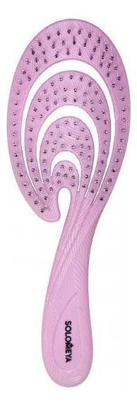 

Массажная расческа для волос Flex Bio Hair Brush Pink Wave