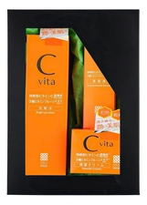 Meishoku Набор для лица с витамином C Vita (антиоксидантная сыворотка Concentrated Serum 30г + антиоксидантный лосьон Bright Up Lotion 150мл + смягчающий крем Smooth Cream 45г)