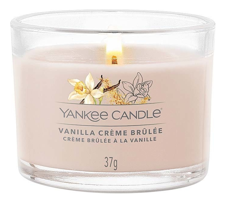 Ароматическая свеча Vanilla Creme Brulee: свеча 37г, Yankee Candle  - Купить