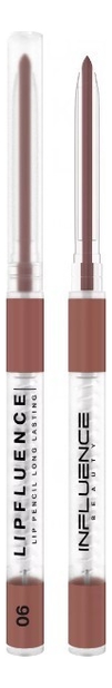 Купить Автоматический карандаш для губ Lipfluence Lip Pencil Long Lasting 0, 28г: 06 Нюд коричнево-бежевый, Influence Beauty