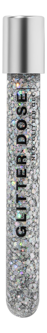 

Глиттер на гелевой основе для лица и тела Glitter Dose Gel 7мл: 02 Серебряный, Глиттер на гелевой основе для лица и тела Glitter Dose Gel 7мл
