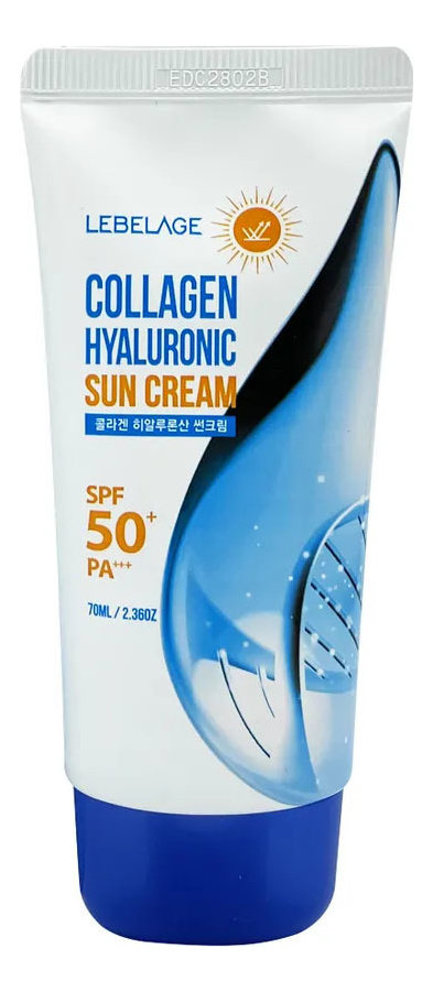 Коллагеновый гиалуроновый солнцезащитный крем для лица Collagen Hyaluronic Sun Cream SPF50+ PA+++ 70мл