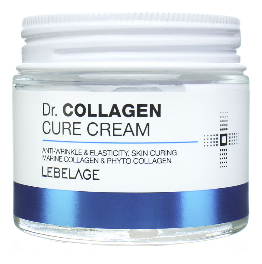 крем для лица lebelage крем для лица с коллагеном придающий эластичность dr collagen cure cream Антивозрастной крем для лица с коллагеном придающий эластичность Dr. Collagen Cure Cream 70мл