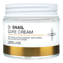 Lebelage Антивозрастной восстанавливающий крем для лица с улиточным муцином Dr. Snail Cure Cream 70мл