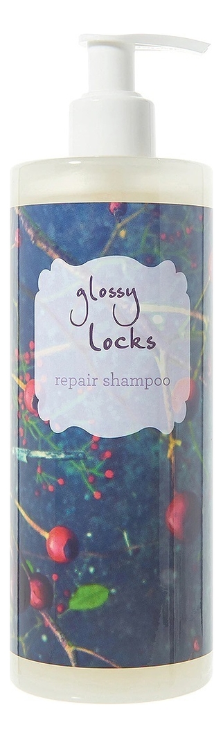 Восстанавливающий шампунь для волос Glossy Locks Repair Shampoo (ягоды асаи и зеленый чай): Шампунь 400мл