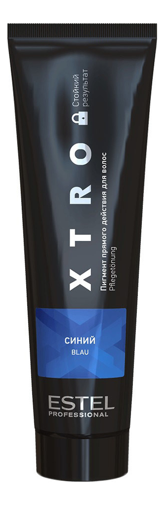 Пигмент прямого действия для волос Xtro 100мл: Синий estel пигмент xtro black прямого действия хвойный 100 мл