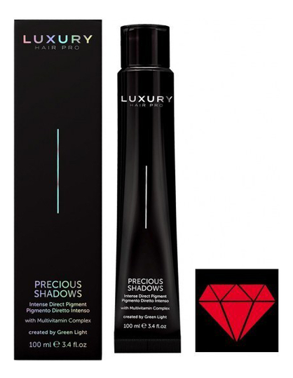 

Интенсивный прямой пигмент для волос Luxury Hair Pro Precious Shadows 100мл: Red Ruby, Интенсивный прямой пигмент для волос Luxury Hair Pro Precious Shadows 100мл