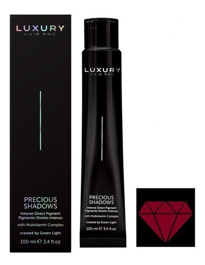 

Интенсивный прямой пигмент для волос Luxury Hair Pro Precious Shadows 100мл: Red Garnet, Интенсивный прямой пигмент для волос Luxury Hair Pro Precious Shadows 100мл
