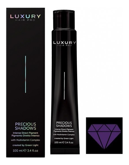 

Интенсивный прямой пигмент для волос Luxury Hair Pro Precious Shadows 100мл: Amethyst, Интенсивный прямой пигмент для волос Luxury Hair Pro Precious Shadows 100мл