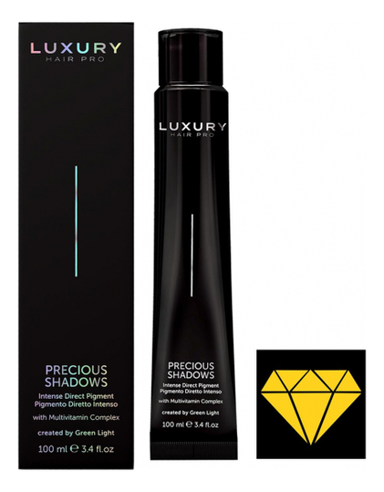

Интенсивный прямой пигмент для волос Luxury Hair Pro Precious Shadows 100мл: Amber, Интенсивный прямой пигмент для волос Luxury Hair Pro Precious Shadows 100мл
