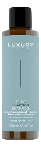 

Шампунь для волос двойного действия Luxury Hair Pro Relive Shampoo Bivalente Bi-Action: Шампунь 250мл, Шампунь для волос двойного действия Luxury Hair Pro Relive Shampoo Bivalente Bi-Action