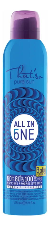 

Солнцезащитный спрей для тела Pure Sun All In One SPF 50/80*/100* 175мл