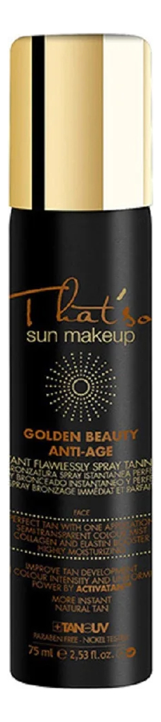 Антивозрастной спрей-автозагар для лица и зоны декольте Sun Makeup Golden Beauty Anti-Age 75мл
