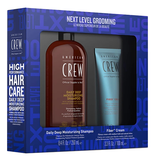 

Набор для волос Next Level (ежедневный шампунь Daily Deep Moisturizing Shampoo 250мл + крем средней фиксации с натуральным блеском Fiber Cream AC 100мл)