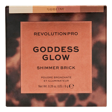 Revolution PRO Хайлайтер и бронзер для лица Goddess Glow Shimmer Brick 8г