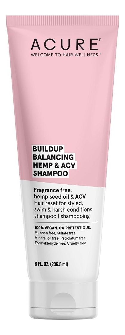 

Шампунь для волос с маслом семян каннабиса и яблочным уксусом Buildup Balancing Hemp & ACV Shampoo 236,5мл