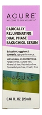 ACURE Двухфазная антивозрастная сыворотка с куркумой Radically Rejuvenating Dual Phase Bakuchiol Serum 20мл