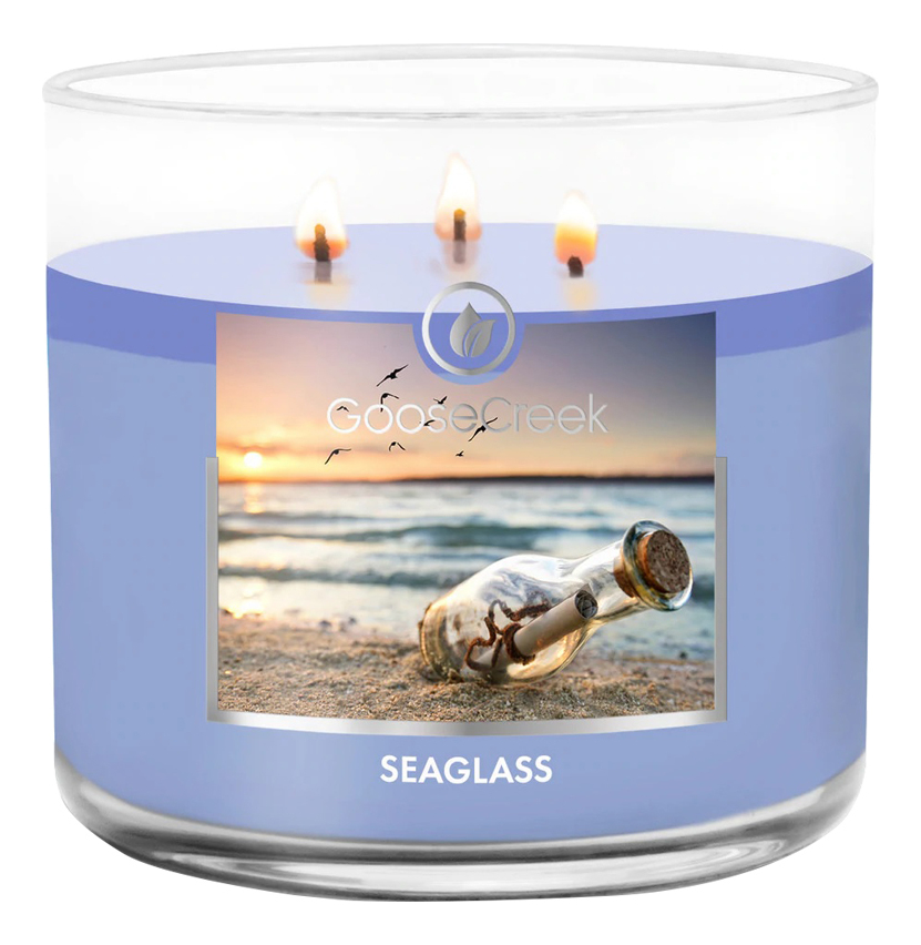 Ароматическая свеча Seaglass Large (Морское стекло): свеча 411г ароматическая свеча tropical jungle свеча 411г