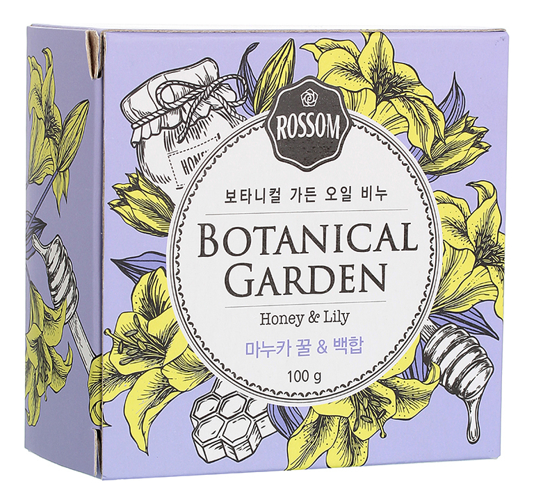 

Мыло туалетное Botanical Garden Oil Soap Honey & Lily 100г (мед, лилия)